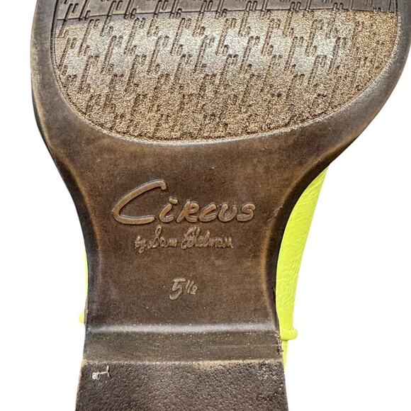 Circus Sam Edelman Josephina Western Boot Yellow 5.5 Ankle Heeled Cowboy Boho - Picture 7 of 9